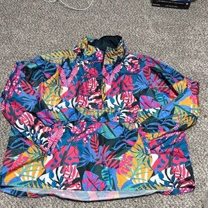 Lauren James Textured Black and Gray Rain Jacket